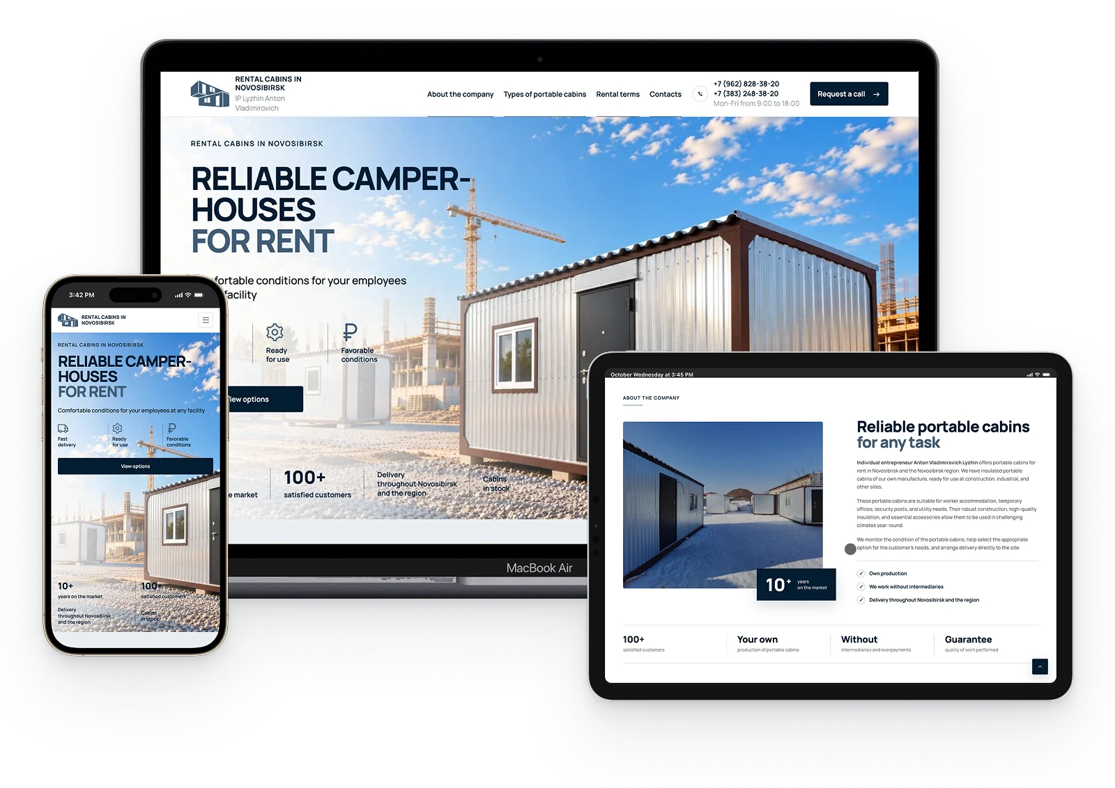 Bytovki 54 website mockup
