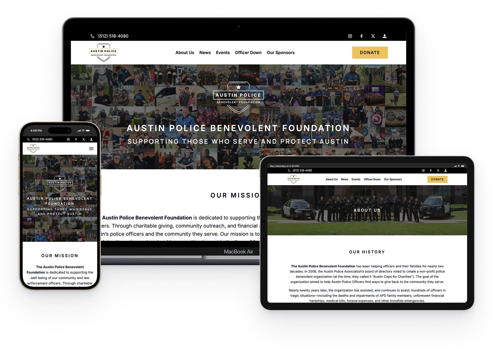 Austin Police Benevolent Foundation website preview